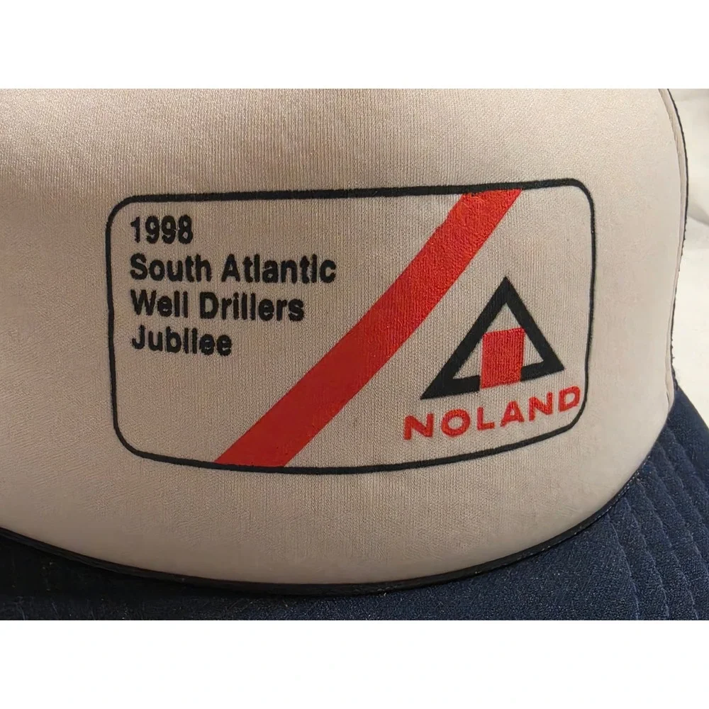 Vintage 1998 South Atlantic Well Drillers Jubilee Noland Trucker Hat Navy Blue‎